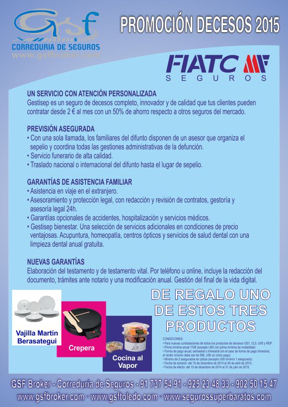 Promoción Decesos Fiatc 2015